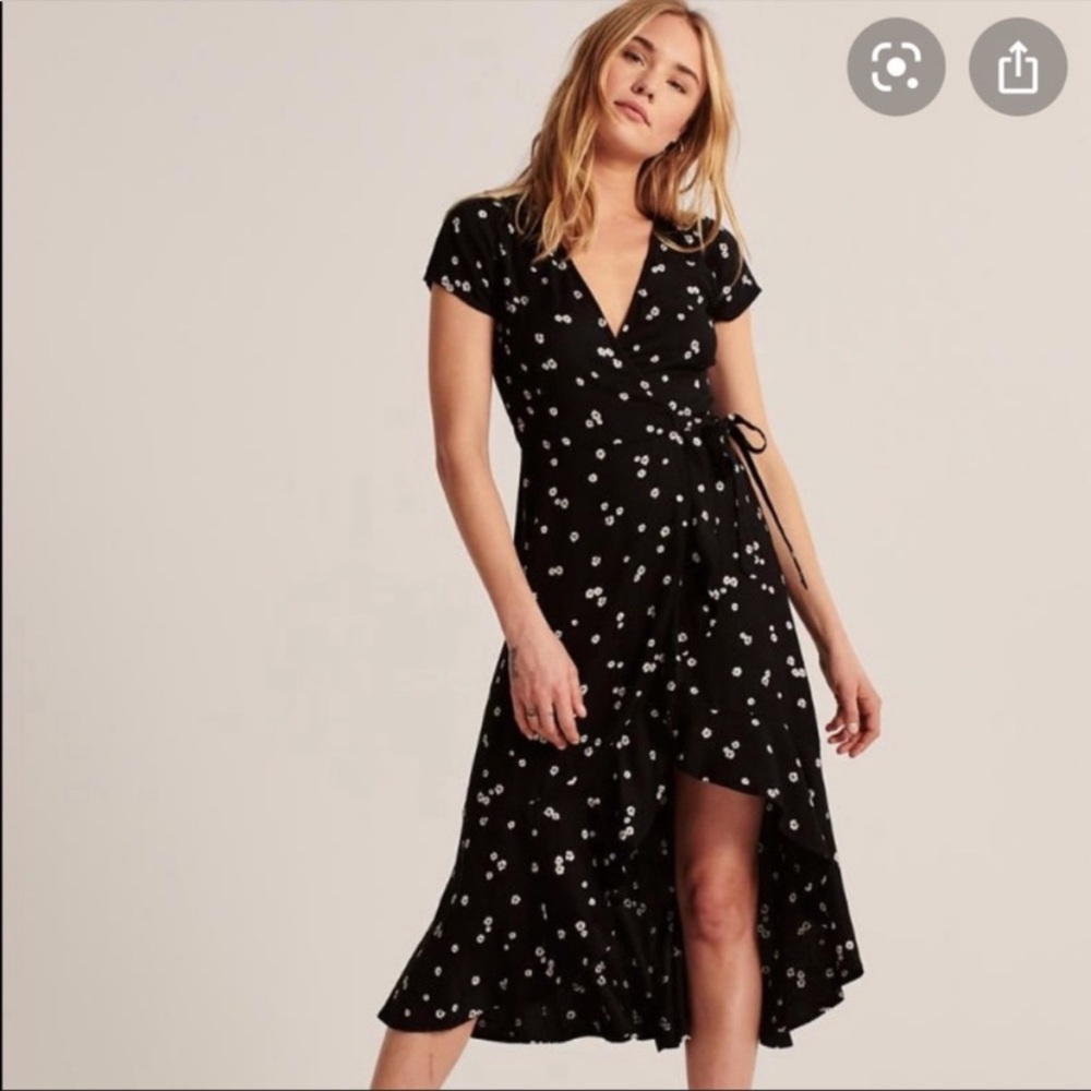Abercrombie wrap midi dress size medium